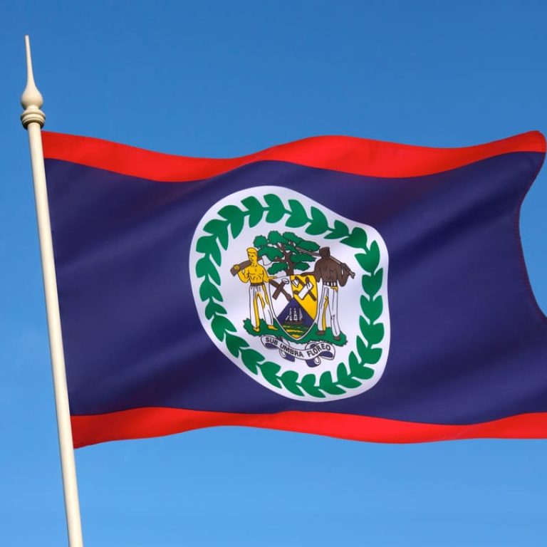 The flag of Belize is a continued version of the earlier flag of British Honduras (the name of Belize during the British colonial period).